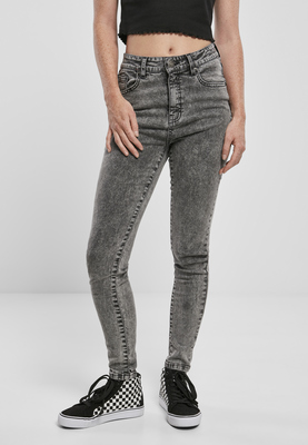 Ladies High Waist Skinny Jeans black wash 30/32