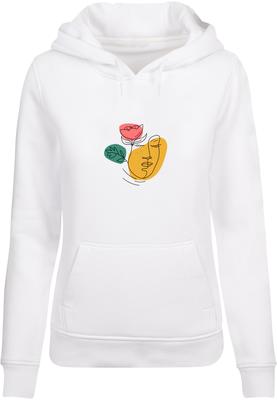 Ladies Woman And Flower Hoody white 3XL
