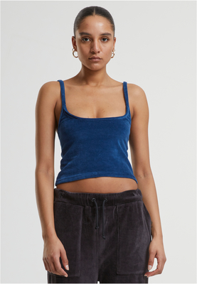 Ladies Short Velvet Top powderblue 3XL