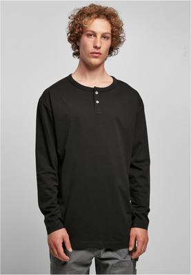 Organic Oversized Henley Longsleeve black 3XL