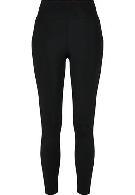 Ladies Highwaist Shiny Stripe Leggings black/black 3XL