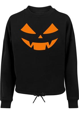 Ladies Halloween - Pumpkin Face Oversize Crewneck black L