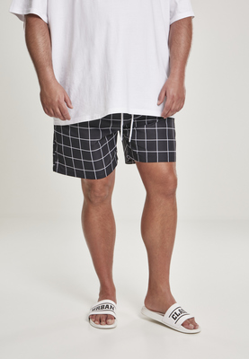 Check Swim Shorts black/white 3XL