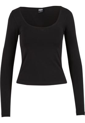 Ladies Wide Neck Longsleeve black 3XL