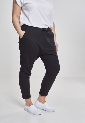 Ladies Open Edge Terry Turn Up Pants black 3XL