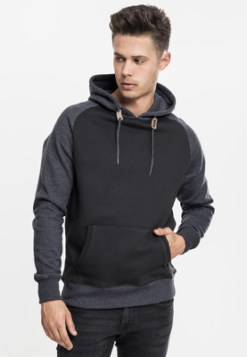 Raglan Contrast Hoody gry/blk 2XL