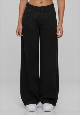 Ladies Organic Pleated Cotton Pants black 26