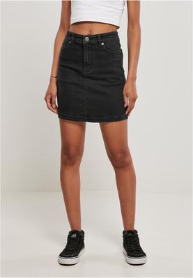 Ladies Organic Stretch Denim Mini Skirt black washed 26