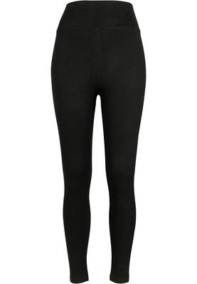 Ladies High Waist Jersey Leggings black 3XL