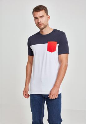 3-Tone Pocket Tee burgundy/cha/gry L