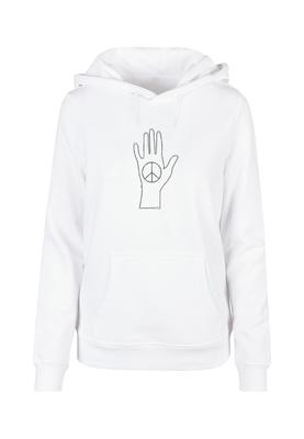 Ladies Peace - Scribble Hand White Basic Hoody white M