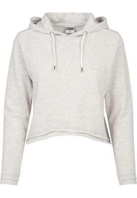 Ladies Cropped Terry Hoody black L