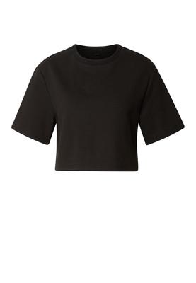 Ladies Structured Jersey Cropped Tee black L