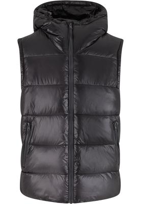 Recycled Hooded Puffer Vest black 3XL