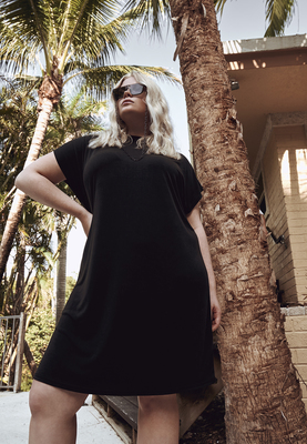 Ladies Modal Dress black 3XL