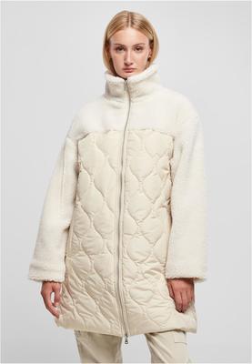 Ladies Oversized Sherpa Quilted Coat softseagrass/whitesand 5XL