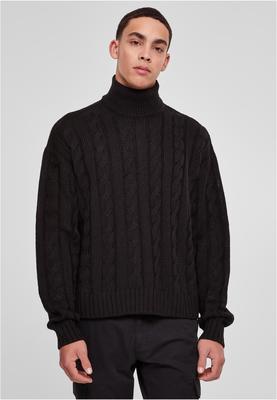 Boxy Roll Neck Sweater black 3XL