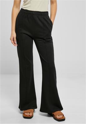 Ladies Flared Pin Tuck Terry Pants black 3XL
