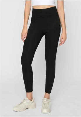 Ladies High Waist Jersey Leggings 2-Pack black+black 3XL