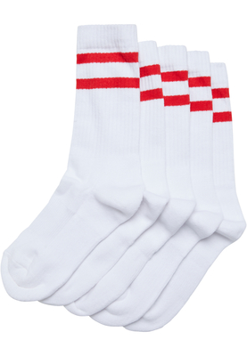 Double Stripe Socks 5-Pack black/white 43-46
