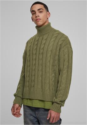 Boxy Roll Neck Sweater black 3XL