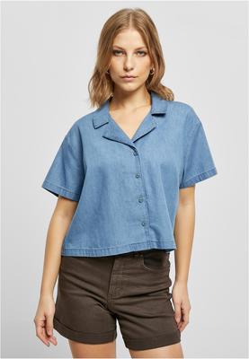 Ladies Light Denim Resort Shirt skyblue washed 3XL