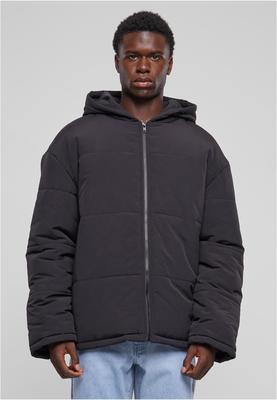 Hooded Block Puffer Jacket black 3XL