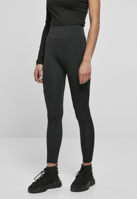 Ladies Highwaist Biker Tech Mesh Leggings black 3XL