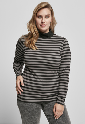 Ladies Y/D Turtleneck L/S cherry/blk 3XL