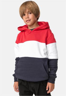 Boys 3-Tone Hoody port/white/navy 110/116
