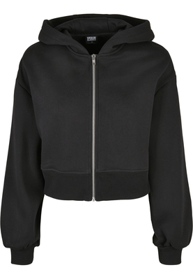 Ladies Short Oversized Zip Jacket black 3XL