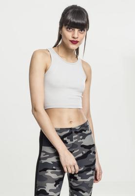 Ladies Rib Cropped Top black L