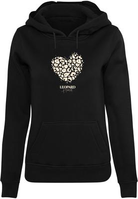 Ladies Leopard Heart Heavy Hoody white 3XL