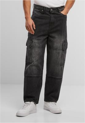 Tapered Heavy Ounce Baggy Cargo Jeans black washed 28