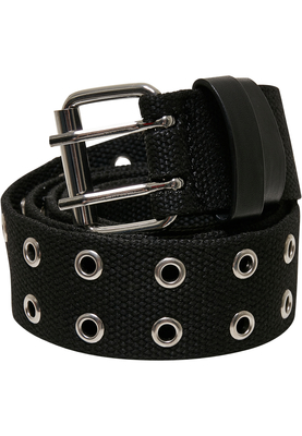 Polyester Eyelet Belt black/silver L/XL