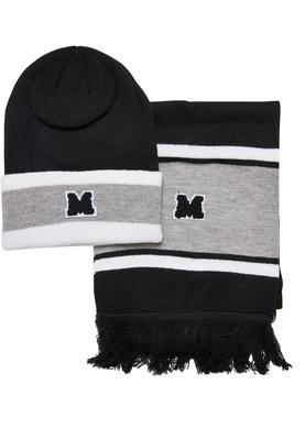College Team Package Beanie and Scarf black/heathergrey/white one size