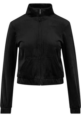 Ladies Short Velvet Track Jacket black 3XL
