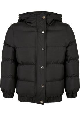 Girls Hooded Puffer Jacket black 110/116