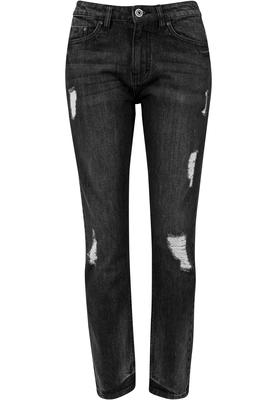 Ladies Boyfriend Denim Pants black washed 26