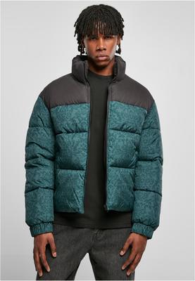 AOP Retro Puffer Jacket darkblue damast aop 3XL