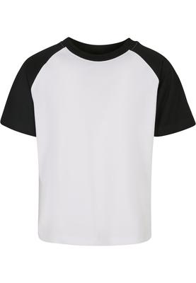 Boys Raglan Contrast Tee white/black 110/116