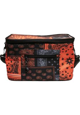 Bandana Patchwork Print Cooling Bag black/orange one size