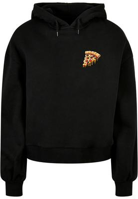 Ladies Pizza Comic Organic Oversized Hoody black 3XL