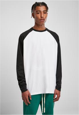 Organic Oversized Raglan Longsleeve white/black 3XL