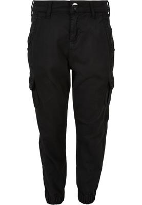 Girls High Waist Cargo Pants black 110/116