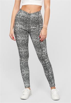 Viskose Stoffhose Schlangenhaut Muster black/white L