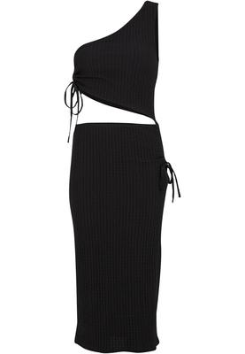Ladies Cut Out Jersey Dress black L