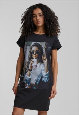 Cloud5ive Damen T-Shirt Kleid Woman Cup Print black L