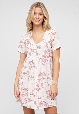 Kleid mit Knopfleiste 2-Pocket white L