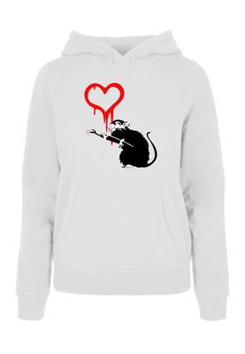 Ladies Love Rat Hoody white S